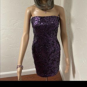 Purple/Black Mini XXI Dress